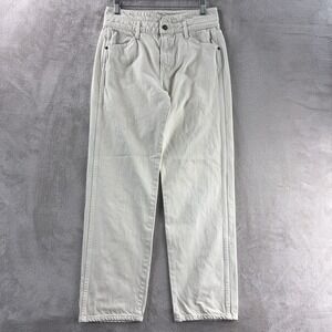 Veronica Beard Blake Classic Straight High Rise Jeans Womens Size 27x28 Cream